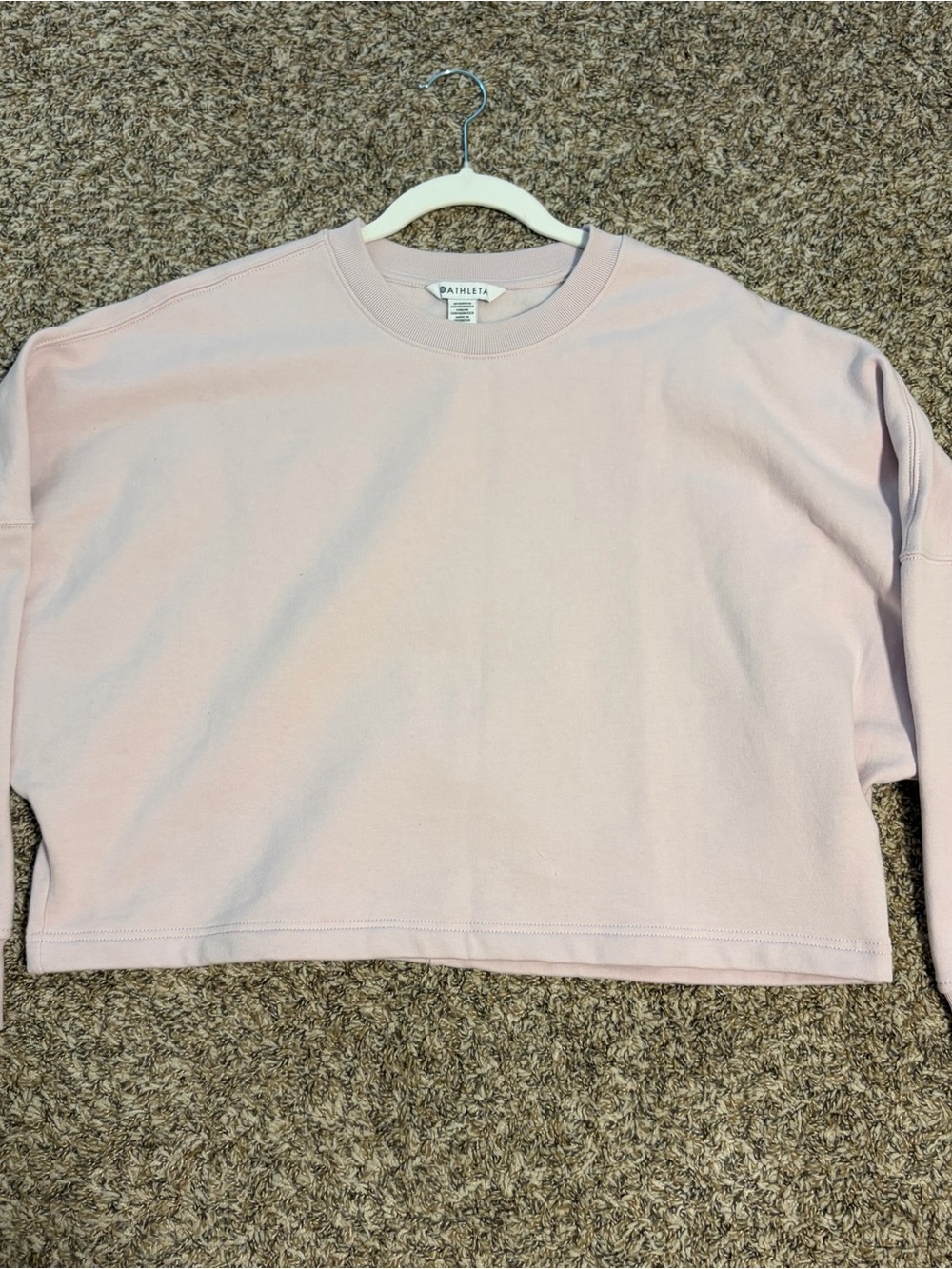 Athleta Cropped Forever Fleece Crew